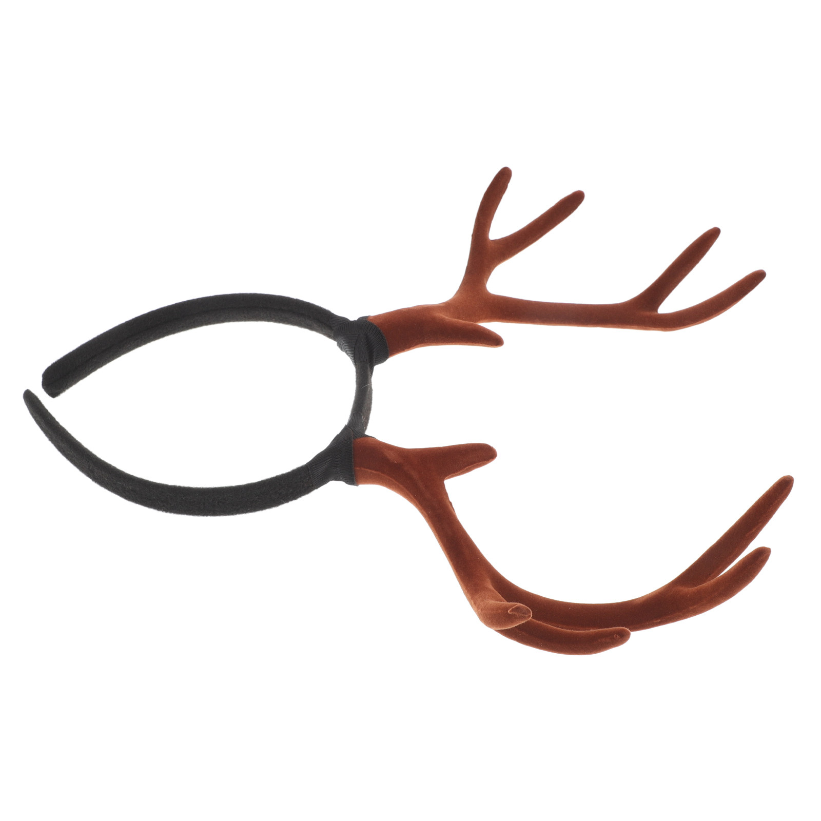 Reindeer Antlers Headband - ที่คาดผมเขากวางเรนเดียร์แบบกำมะหยี่ ดีไซน์สมจริง ปรับได้สำหรับทุกช่วงอายุ เหมาะสำหรับงานปาร์ตี้คริสต์มาส คอสเพลย์ และฮาโลวีน
