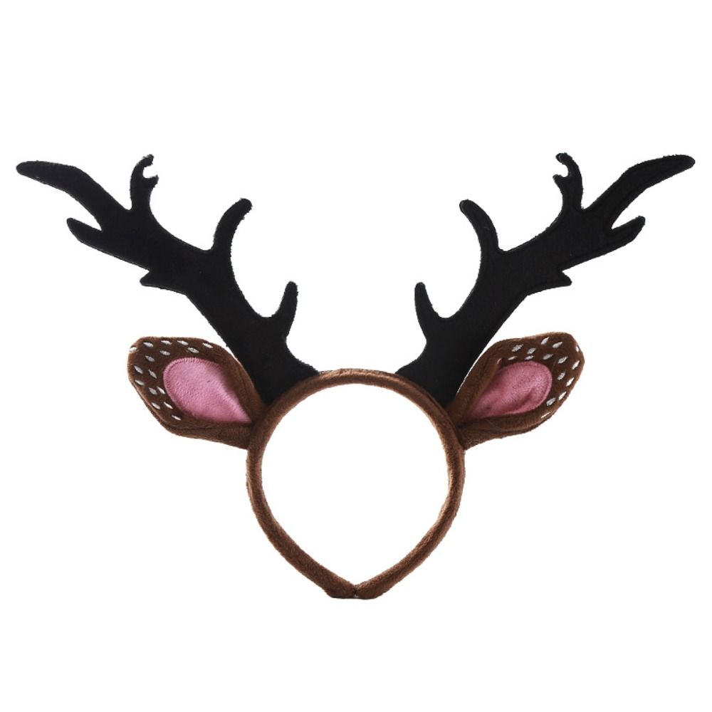 Reindeer Antlers Headband - ที่คาดผมคริสต์มาสแฟชั่นแวววาว ลายกวางเรนเดียร์ ลูกบอลกวาง พร้อมกิ่งกวาง ที่คาดผมลายเกล็ดหิมะ เครื่องประดับผมสำหรับครอบครัว