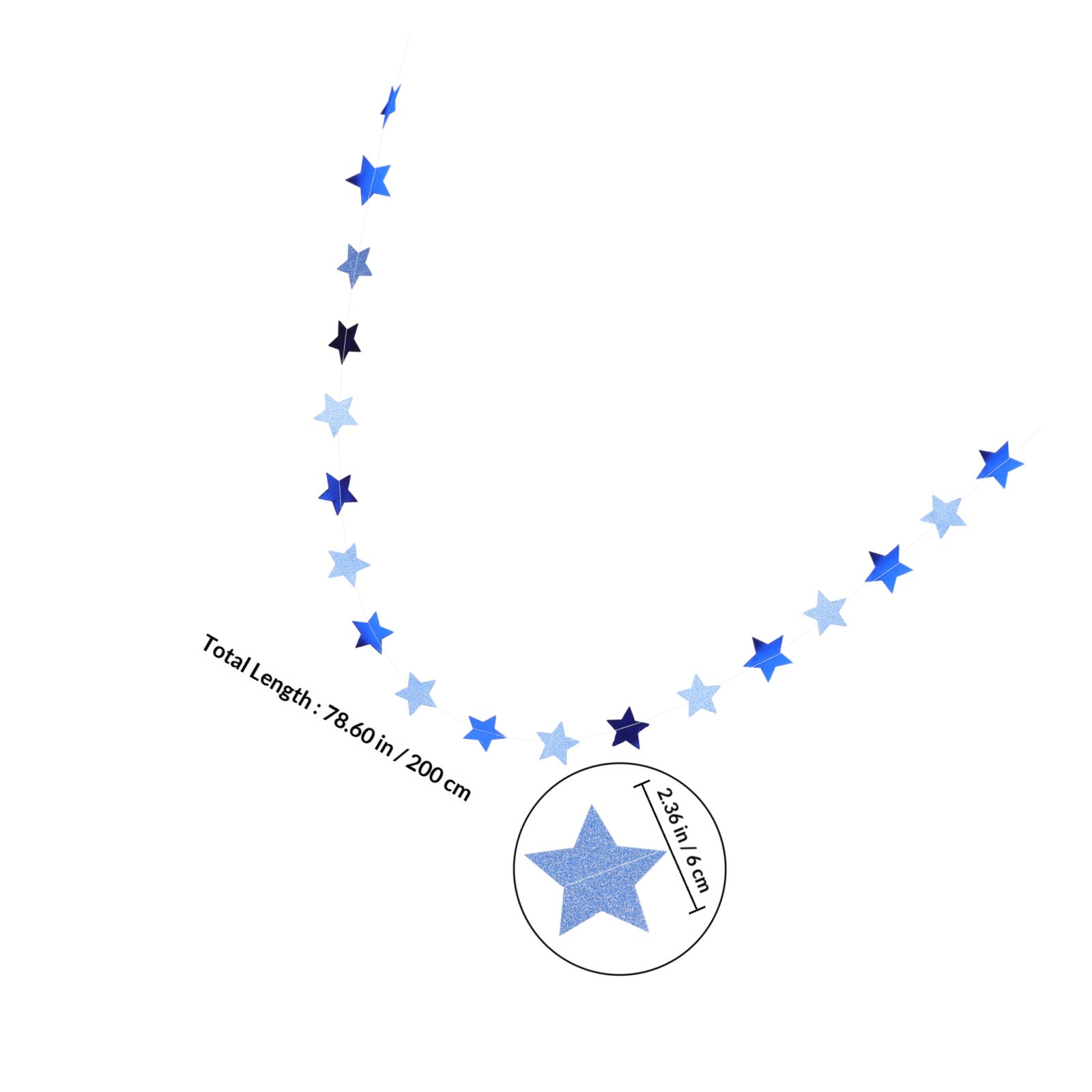 พวงมาลัยดาวกลิตเตอร์สีเงินพร้อ - Tinsel Garland Decoration บทวิจารณ์และราคา