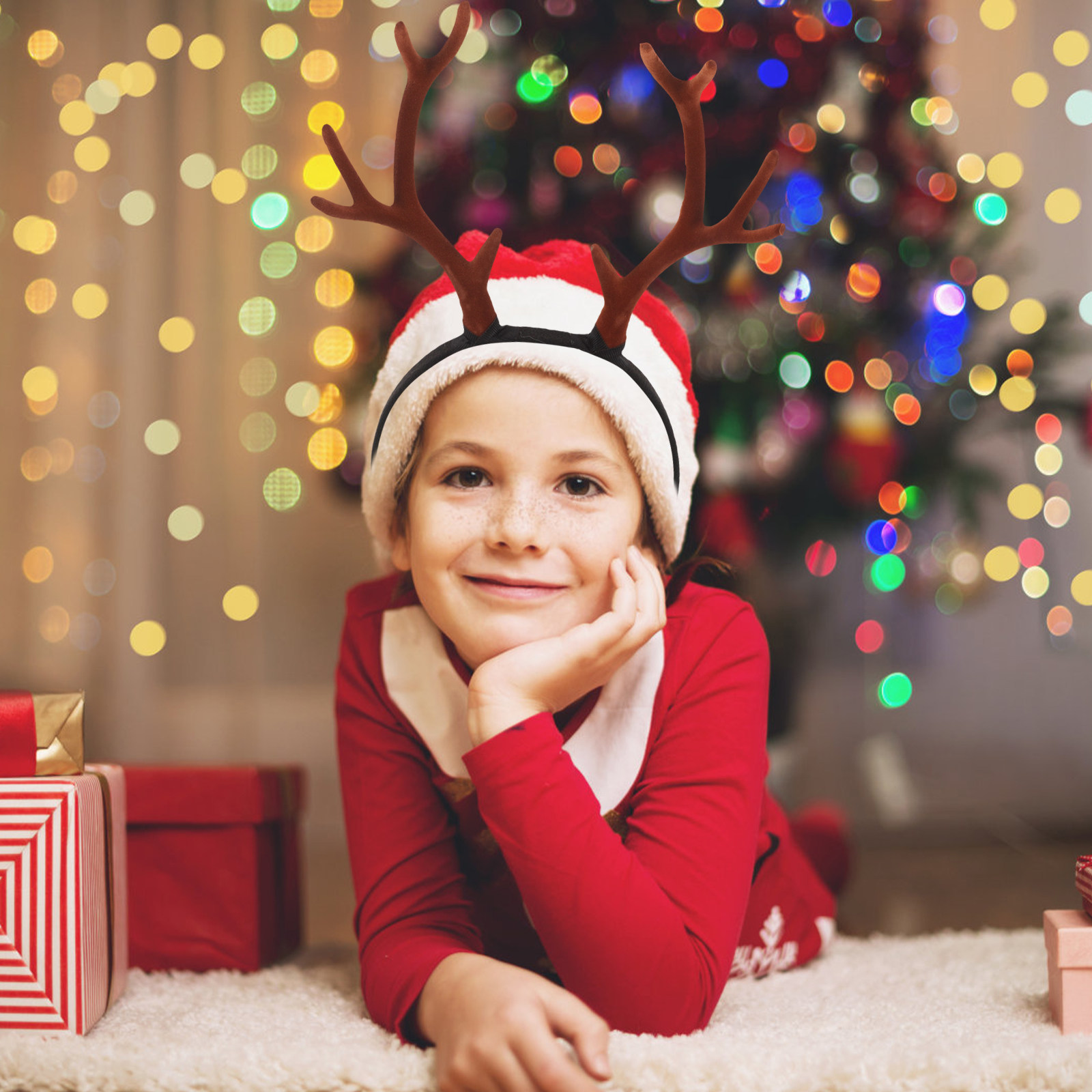 ที่คาดผมเขากวางเรนเดียร์แบบกำม - Reindeer Antlers Headband บทวิจารณ์และราคา