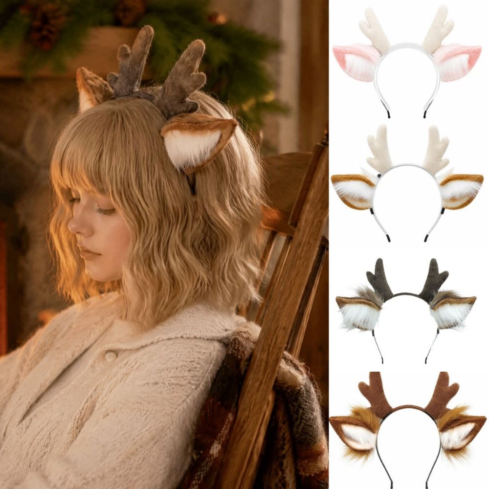 ที่คาดผมเขากวางทำมือ หูกวางจำล - Reindeer Antlers Headband บทวิจารณ์และราคา