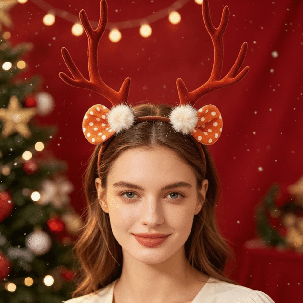 ที่คาดผมคริสต์มาสแฟชั่นแวววาว  - Reindeer Antlers Headband บทวิจารณ์และราคา