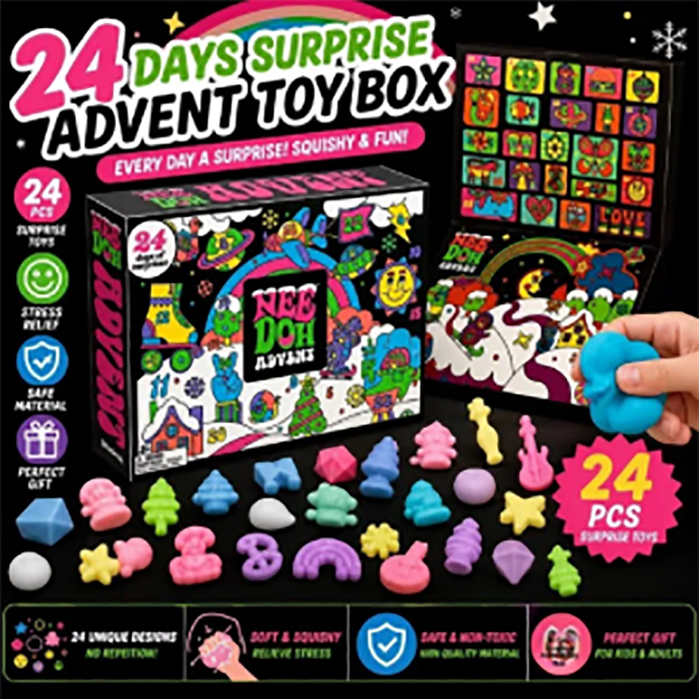 24 ชิ้น นี-ดอห์ สควีชฟิดเจ็ต ก - Advent Calendar Gift บทวิจารณ์และราคา