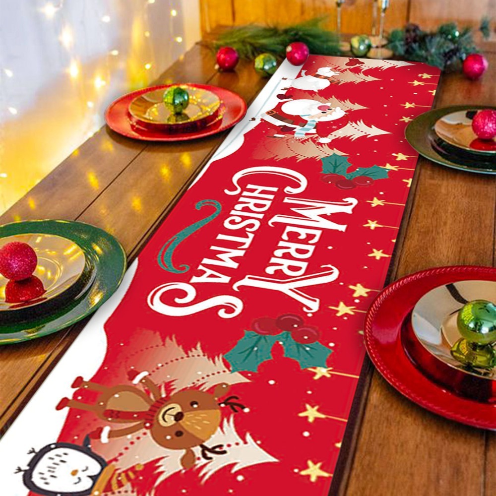 ผ้าปูโต๊ะลายธีมคริสต์มาส ลายซา - Christmas Table Runner บทวิจารณ์และราคา