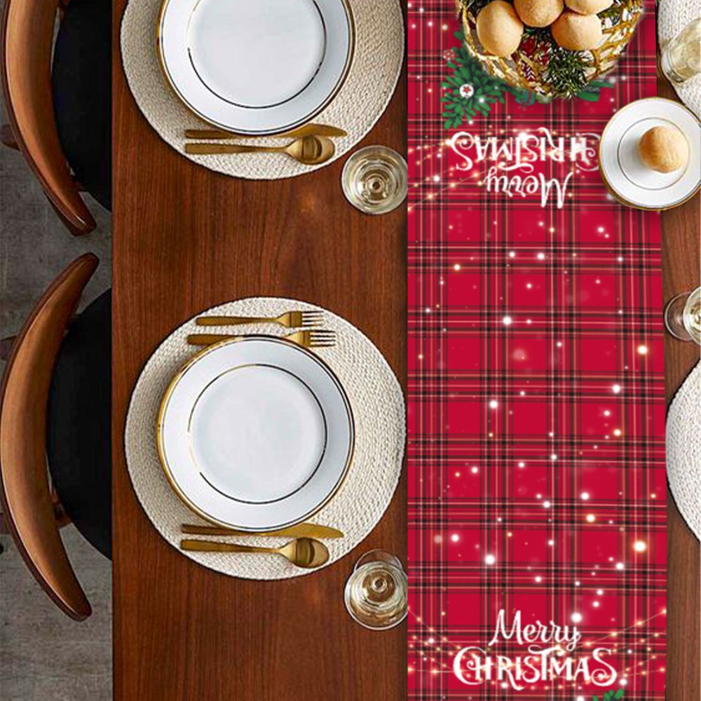 ผ้าปูโต๊ะลายธีมคริสต์มาส ลายซา - Christmas Table Runner บทวิจารณ์และราคา