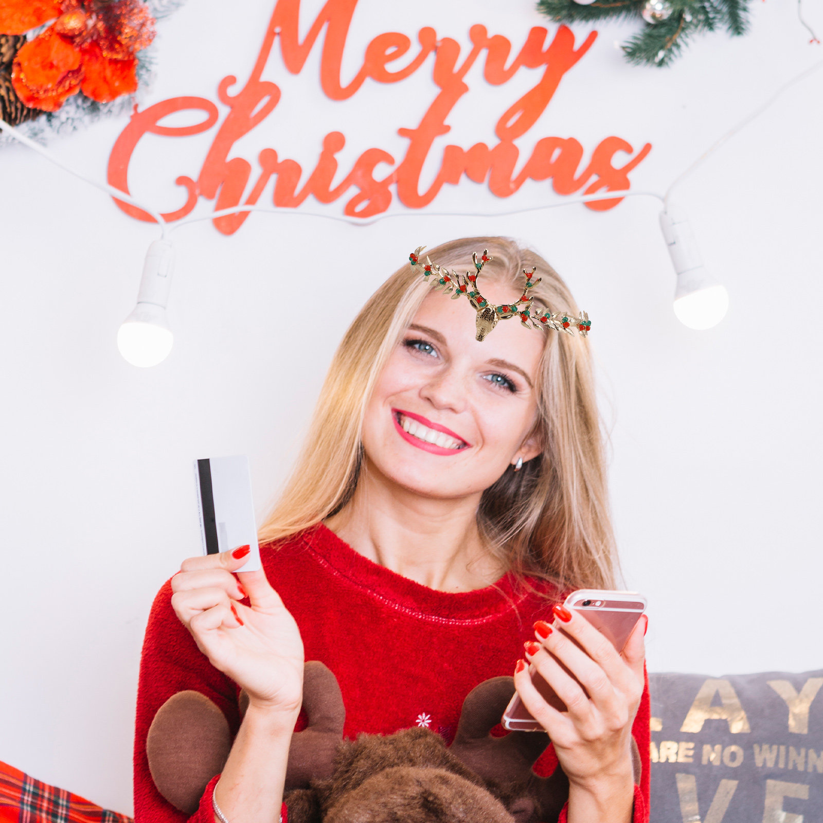 ที่คาดผมกวางเรนเดียร์คริสต์มาส - Reindeer Antlers Headband บทวิจารณ์และราคา