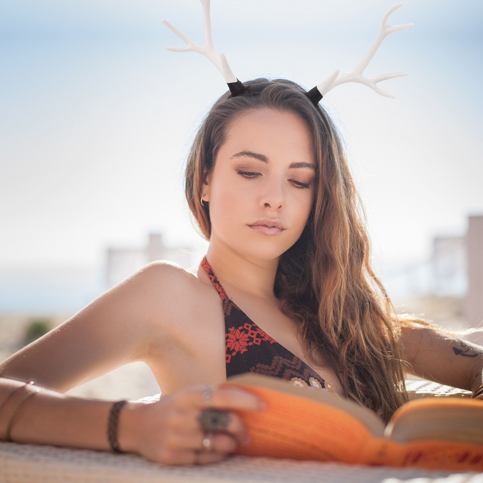 1 ชิ้น ที่คาดผมเขากวางเรนเดียร - Reindeer Antlers Headband บทวิจารณ์และราคา